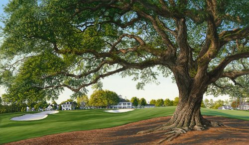 Linda Hartough #18 Augusta National and Club House Canvas Giclée
