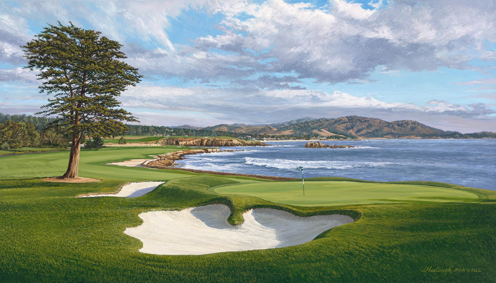 Linda Hartough #18 Pebble Beach Golf Links 2023 Canvas Giclée