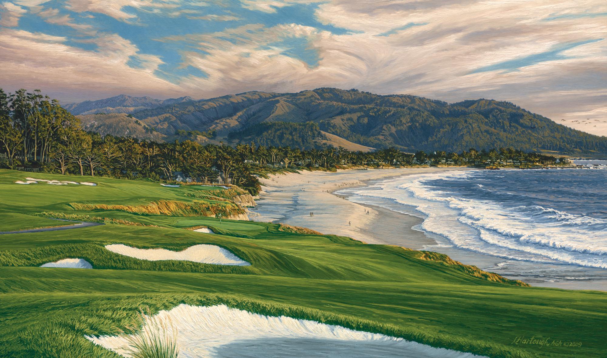 Linda Hartough #9 Pebble Beach Golf Links Canvas Giclée