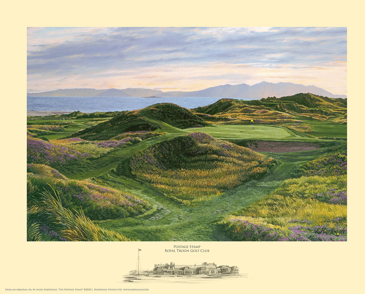 Linda Hartough Postage Stamp Royal Troon Open Edition