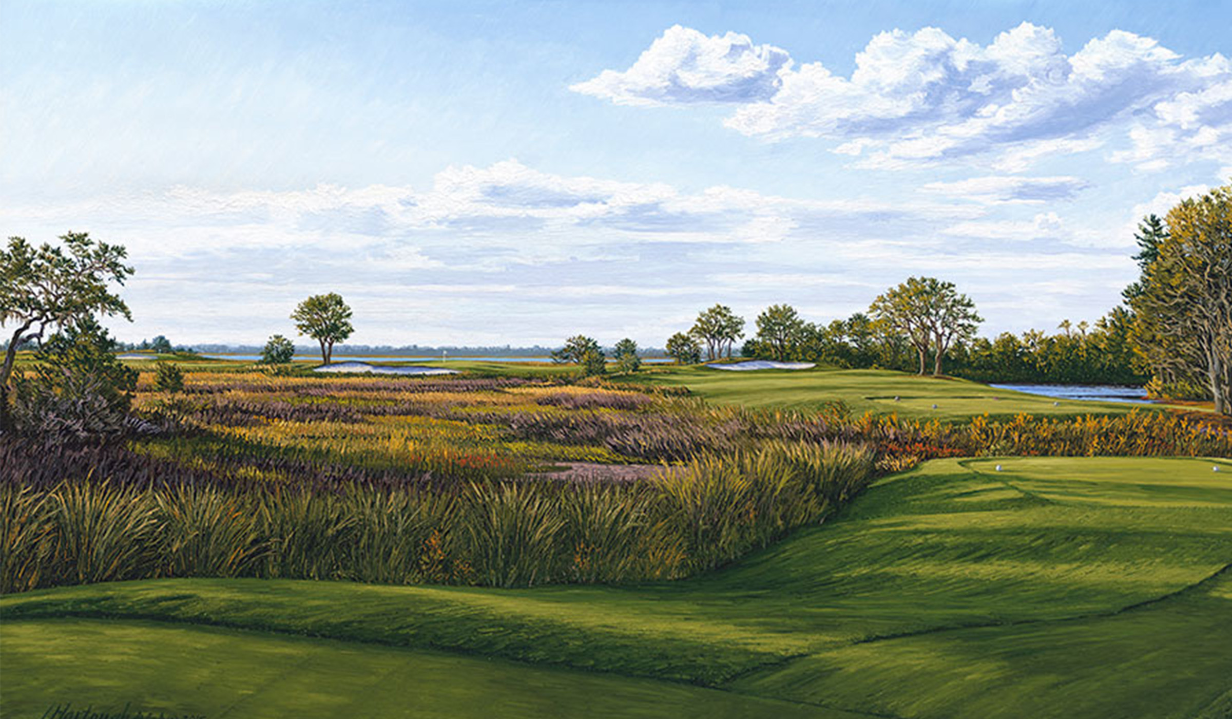 The 4th hole at the Seaside course.