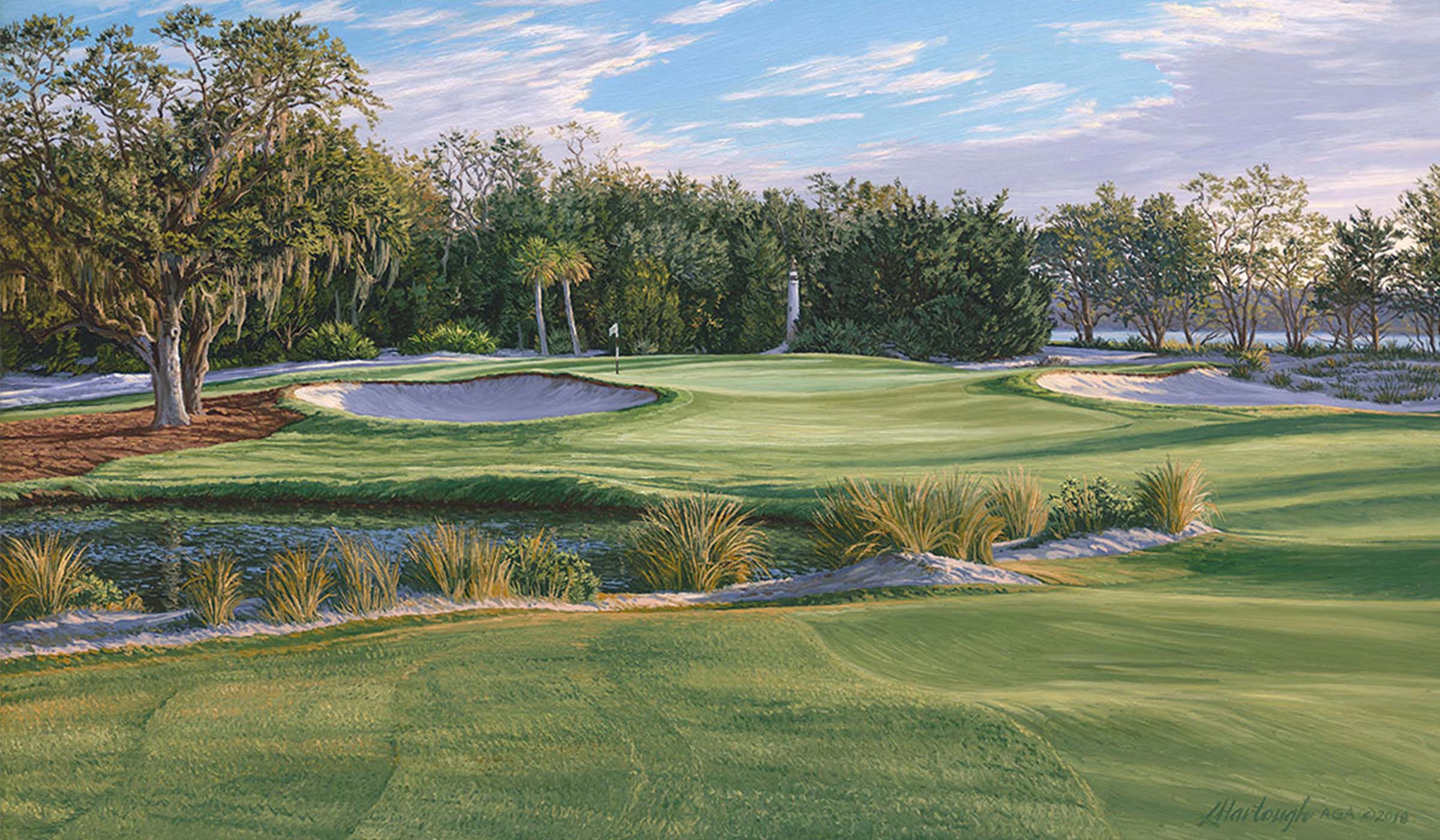 The 18th hole on Sea Island.