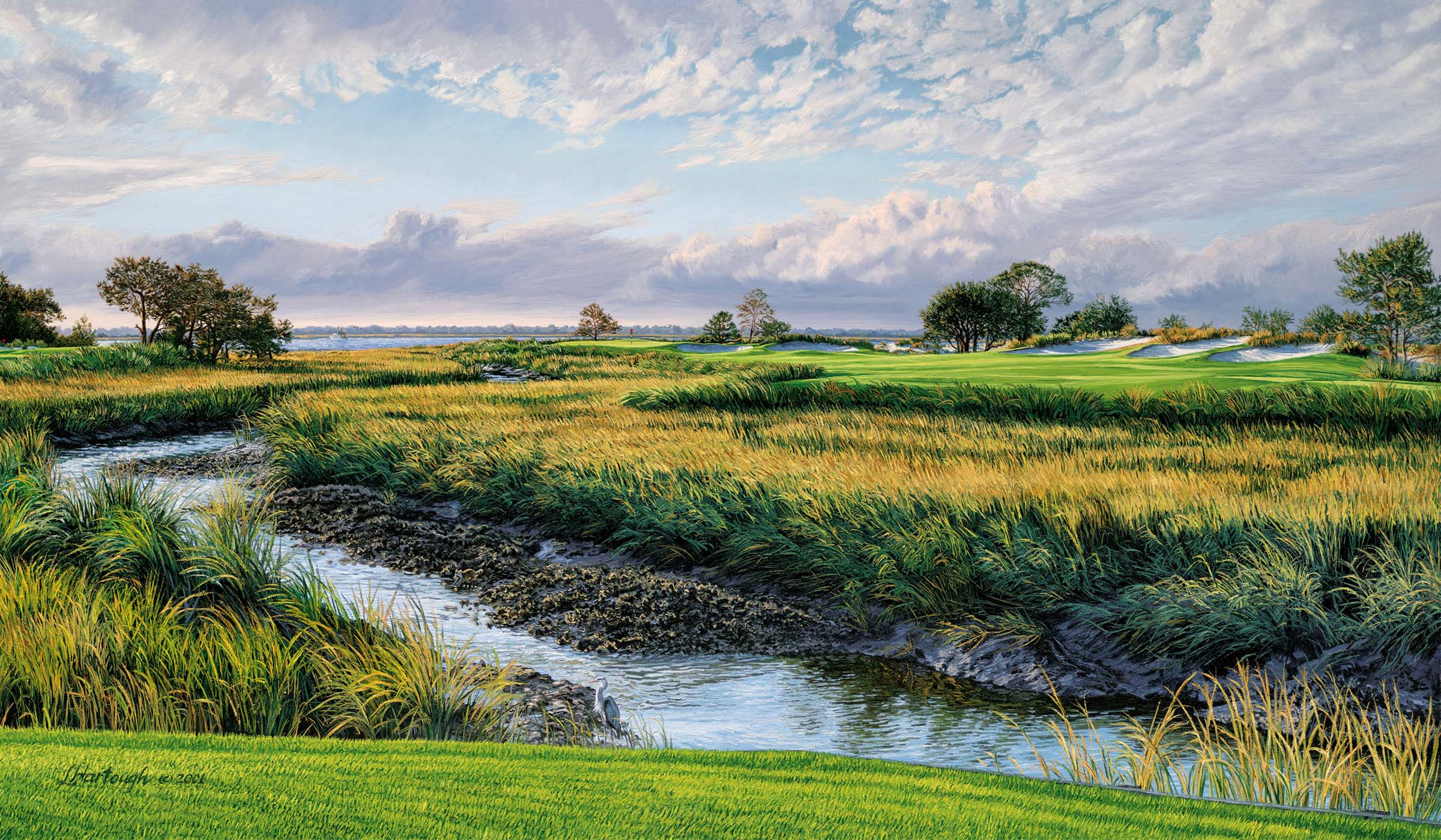 The 13th hole at the Seaside course