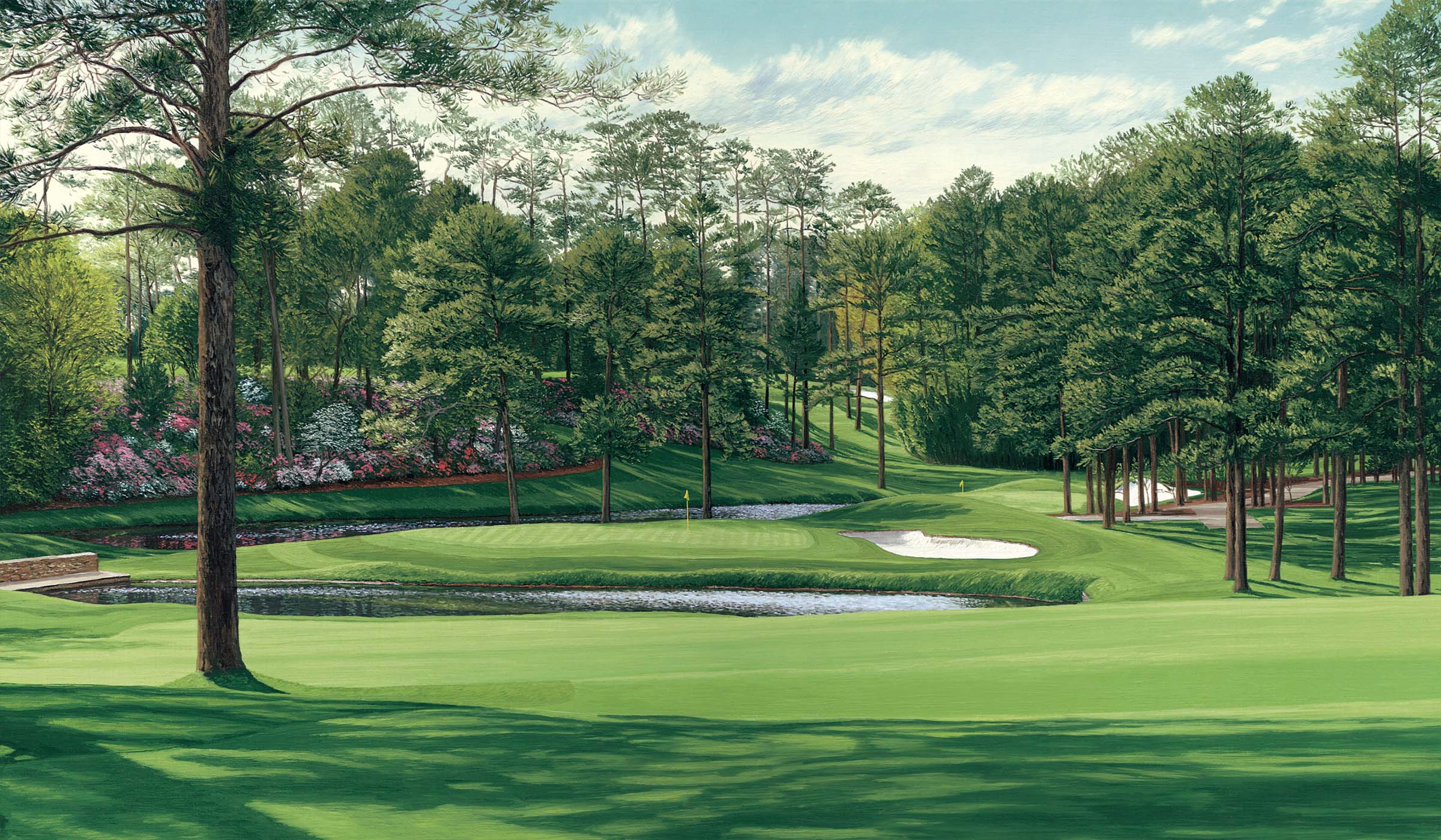 The 15th hole at Augusta.