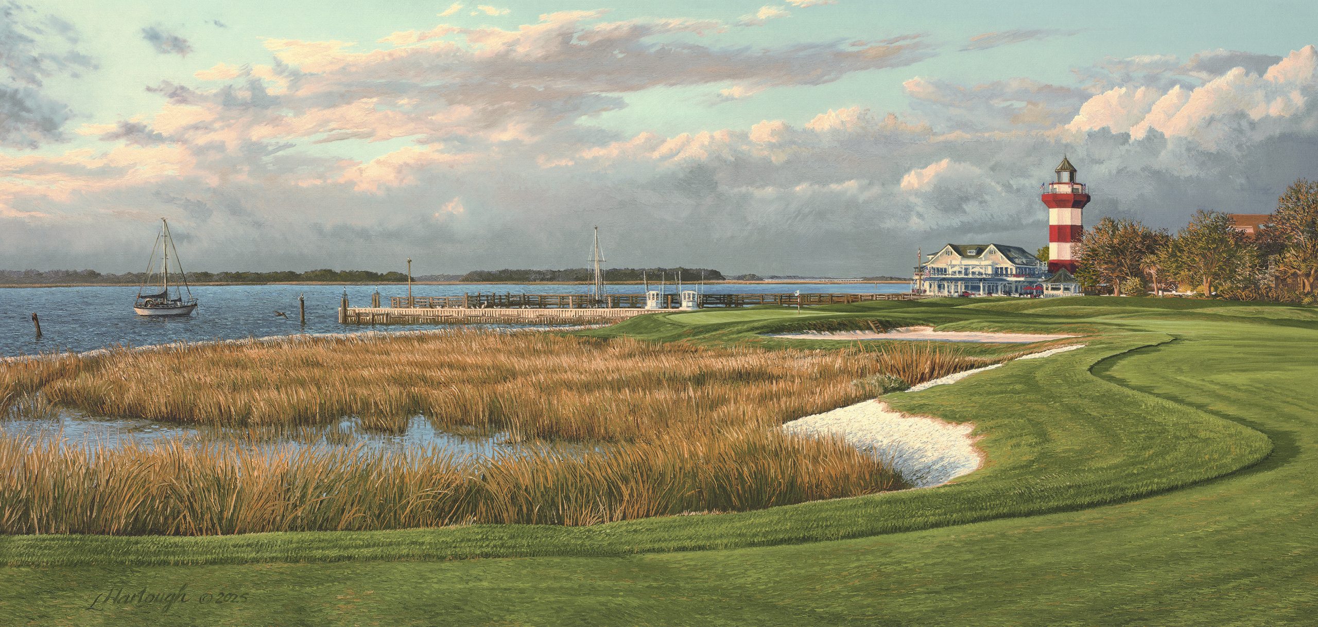 painting of the 18th Hole, Harbour Town Golf Links