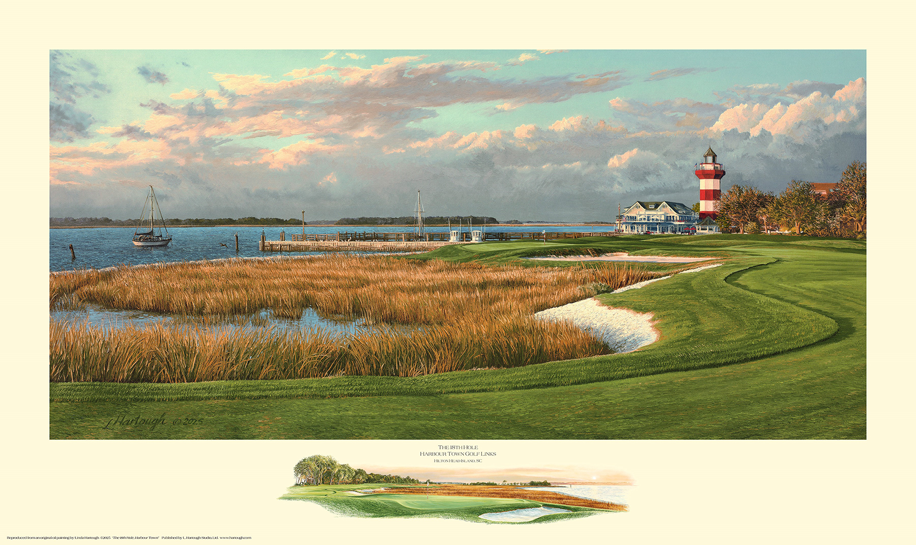 painting of the 18th Hole, Harbour Town Golf Links
